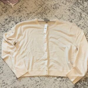 J Crew featherweight shrunken cashmere cardigan